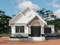 Mẫu nhà cấp 4 mái Thái 12x12m